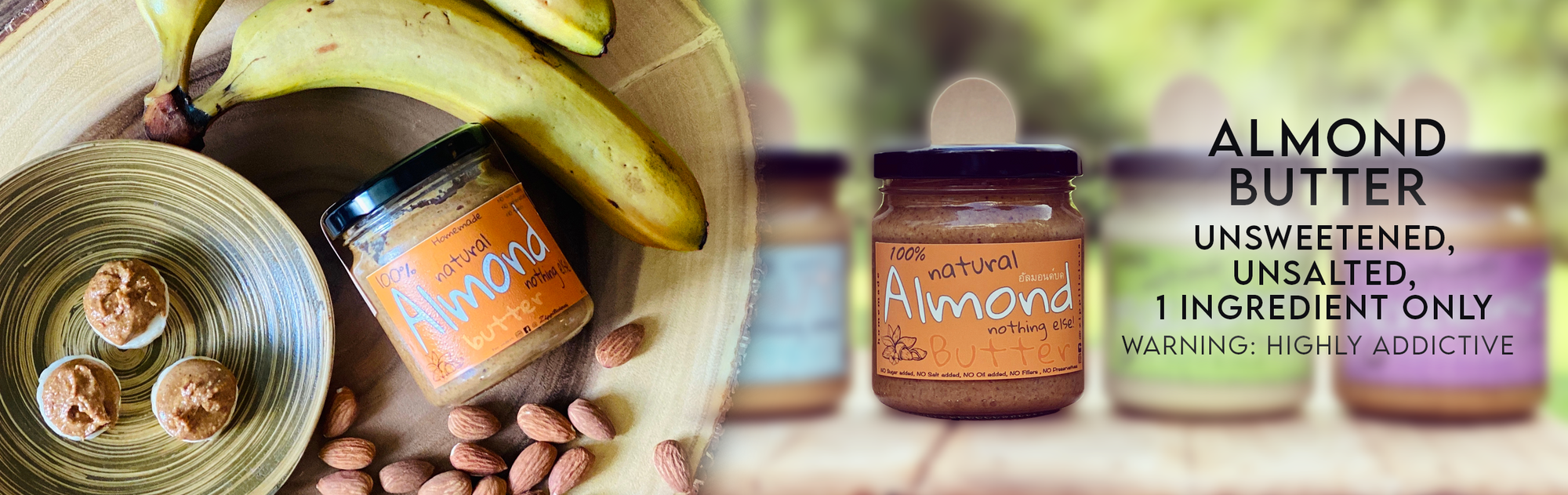Almond Butter - Unsweetened, Unsalted, 1 Ingredient Only. Warning: Highly Addictive