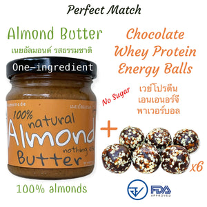Almond Butter & Chocolate Energy Protein Balls