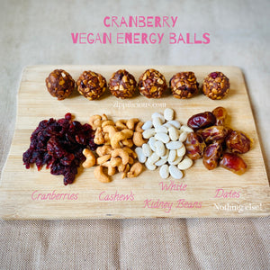 Cranberry Cashew Vegan Energy Balls